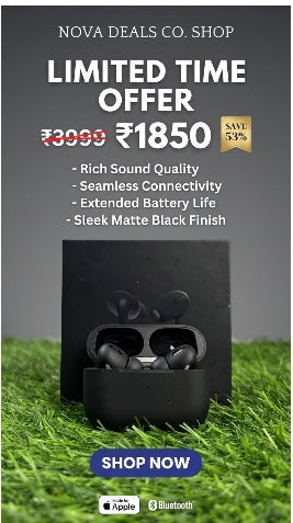 Black Pro 2 TWS Wireless Earbuds (Glossy Black)