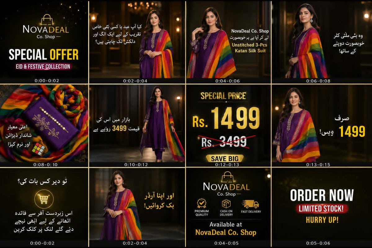 3-Pcs Katan Silk Unstitched Suit
