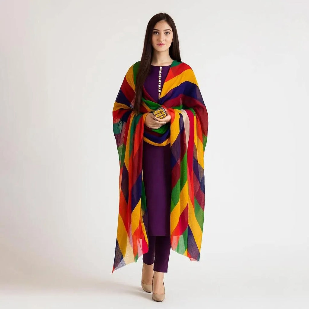3-Pcs Katan Silk Unstitched Suit