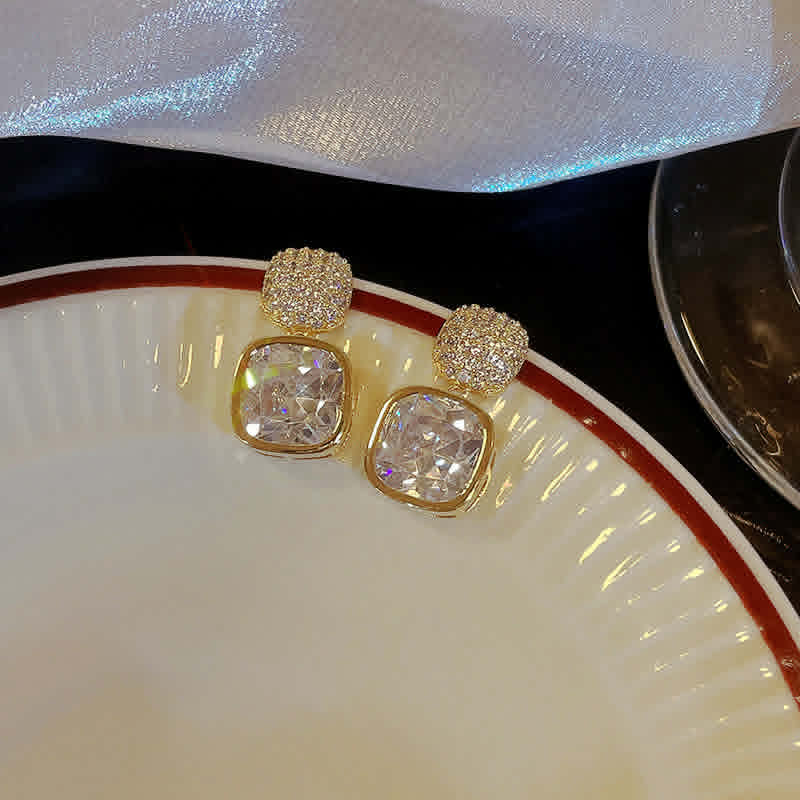 ZJE-163 Zircon Crystal Earrings