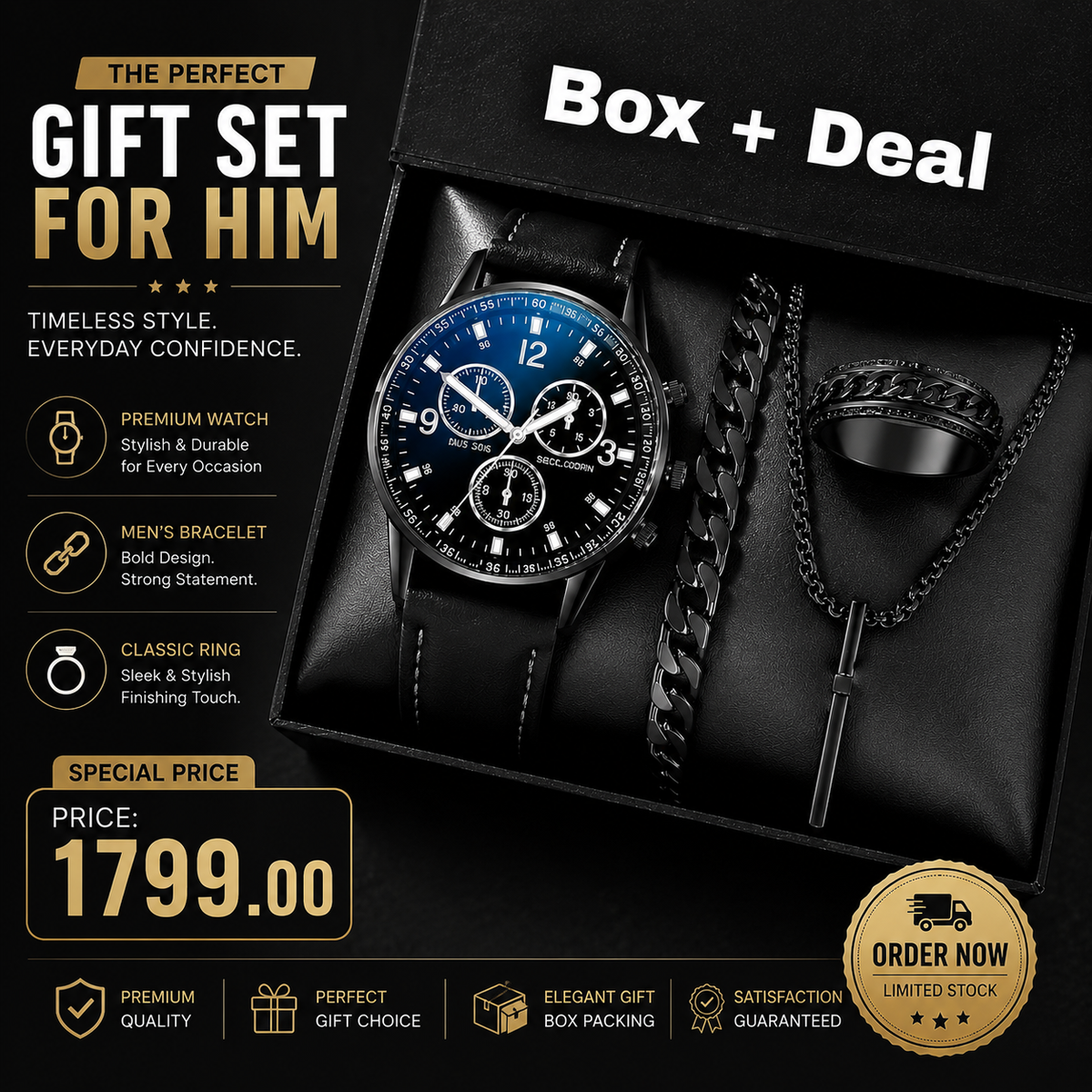 Black Casual Watch
