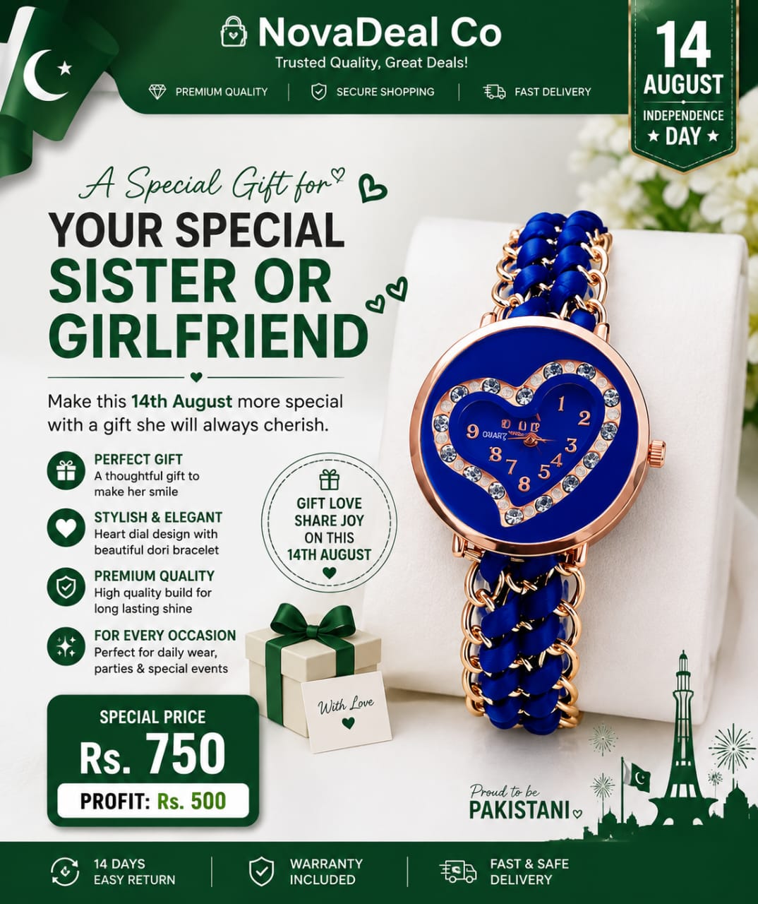 Heart Dori Bracelet Watch