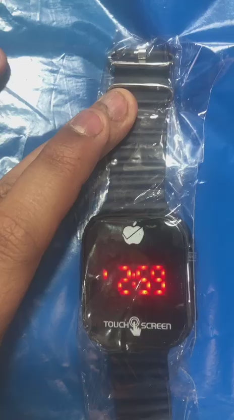 Digital Touch Watch Stylish LED Display Casual Wear (Blue Color Without Box)